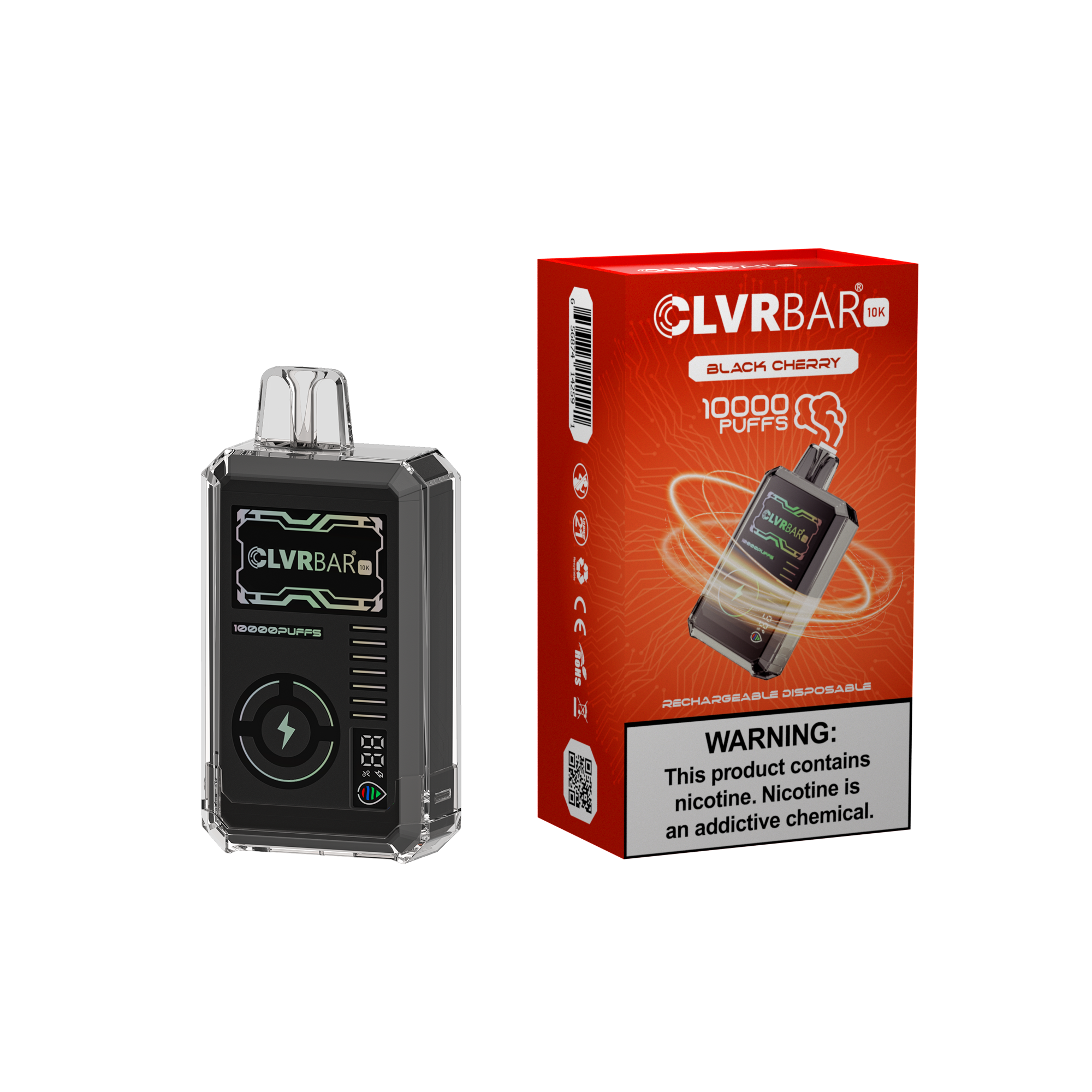 CLVRBAR disposable device 10000 Puffs- Black Cherry